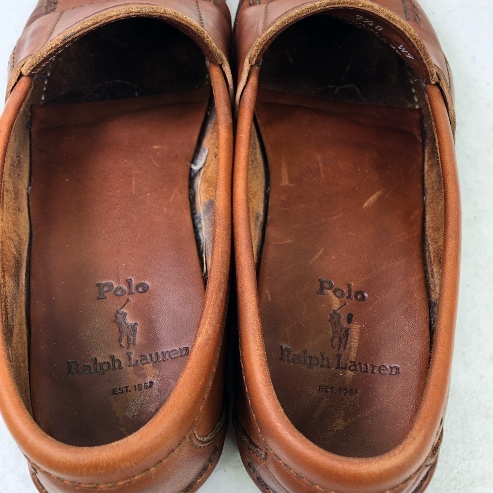 Polo Ralph Lauren Brown Leather Vintage Loafers - Picture 7 of 9